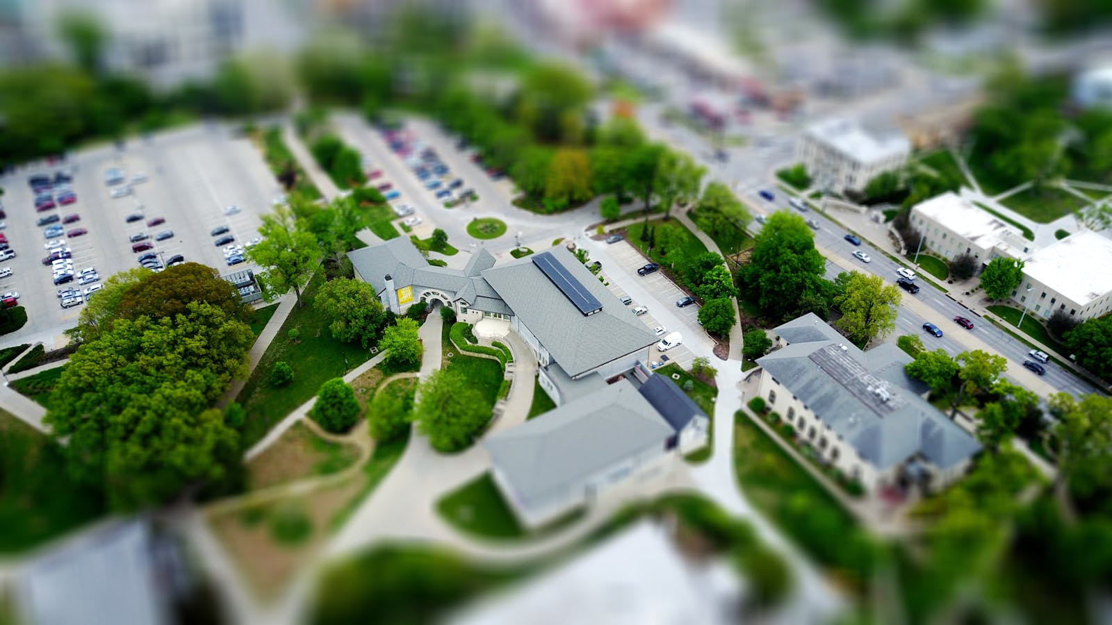 Tilt-shift Photography of Houses